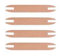 LOLIPPYY 4 Piezas 4 Lanzaderas de Madera para Tejer, Herramienta Artesanal para Manualidades de Costura, Tamaño Pequeño, Accesorio para Telar Portátil, Kit de Lanzaderas para Tejido y