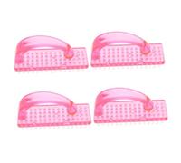 LOLIPPYY 4 piezas Cepillo para Uñas y Dedos Compacto Cerdas Plásticas Duraderas para Limpieza de Manos y Pedicura Profesional Cepillo Fregar Uñas sin Dañar la Piel para Manicura y Pedicura