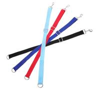 LOLIPPYY 4 Piezas de Correas Ajustables para Cubos de Agua de Caballos, Nylon Resistente, Colores Negro, Rojo, Azul y Azul Claro, Colgador para Establos y Alimentación al Aire Libre