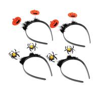 LOLIPPYY 4 Piezas Diademas de Negras para Halloween Accesorios para Fiesta y Cosplay Tocado Ligero para Adultos