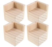 LOLIPPYY 4 Piezas Patas de Madera Maciza para Muebles 4 Piezas, Elevadores de Cama para Ñiño 5 CM de Altura, Soporte Estable Base Antideslizante, Compatibles Cunas y Sofás, Accesorio para