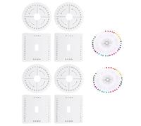 LOLIPPYY 4 Tableros de Espuma Cuadrados 10X10 CM 4 Tableros de Espuma Redondos 10X10 CM y 2 Juegos de Alfileres de Colocación Precisa Herramienta Portátil para Manualidades y Proyectos