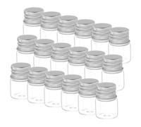 LOLIPPYY 48 piezas Mini Botellas de Vidrio Transparente con Tapa de Aluminio Hermética Frascos Pequeños para Muestras Líquidas Aceites Esenciales y Almacenaje Creativo Portátil