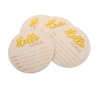 LOLIPPYY 4piezas Cartel De Bienvenida De Recién Nacido Español Para Decorar Cuna y Shower Hecho De Madera Resistente Diseño Encantador