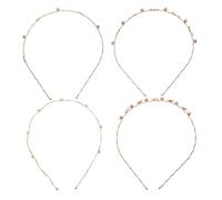 LOLIPPYY 4piezas Diadema De Metal Dorado Diseño Ondas De Accesorios De Boda y Fiesta Diademas Elegantes Para Mujer Para Uso Diario y Celebraciones