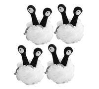 LOLIPPYY 4piezas Esponjas De Baño Exfoliantes De Animales Lindos Cuerda Atractivas Para Niño Niña y Adultos Para Ducha Diaria y Viajes