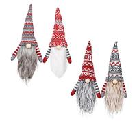 LOLIPPYY 4piezas Tapas De Botella De Vino Navidad Gorros De Decoraciones para Botellas Suministros Navidad Sin Cara Larga Barba