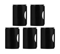 LOLIPPYY 5 Piezas Maracas de Dedo Negro, Instrumento Musical Shaker de Plástico para Adultos, Agitador de Arena Mini para Ukelele y Guitarra, Sonajero Portátil para Percusión en Viajes