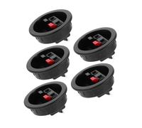 LOLIPPYY 5 Piezas Terminales para Altavoz con Clip de Resorte Conector Rápido Rojo y Negro para Caja de Altavoces de Sujeción Metálico para Audio Automotriz y Sistemas de Sonido