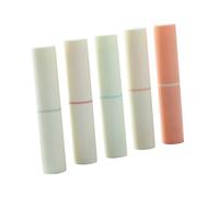 LOLIPPYY 5 piezas Unidades Tubos Vacíos para Bálsamo Labial Plástico Premium Reutilizable Envases para Brillo Labial DIY Colores Pastel Verde Naranja Beige Rosa Azul para Mujeres y Niñas