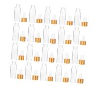 LOLIPPYY 50piezas Botella de Aceite Esencial Transparente Unidades Vacías Minibotellas para Cosméticos Accesorios de Viaje al Aire