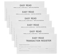 LOLIPPYY 6 Libros de Registro de Cheques Personales Cuaderno de Gestión Financiera Portátil Tamaño Letra Grande Papel Blanco Organizador y Rastreador de Gastos para Control Bancario