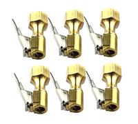 LOLIPPYY 6 Piezas Air Nozzle de Latón con Mecanismo de Bloqueo Adaptador para Inflador de Neumáticos Npt Conexión Rápida Fugas para Compresores y Vehículos