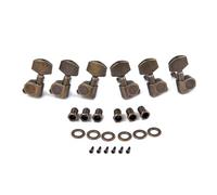 LOLIPPYY 6 piezas Clavijas de Afinación de Guitarra Bronce Juego Completo Lr con Tornillos y Casquillos para Guitarra Eléctrica y Acústica Equipos Música Profesional