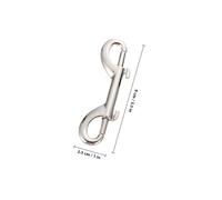 LOLIPPYY 6 Piezas Ganchos de Aleación de Zinc para Correa de Mascotas Doble Cabeza Multifuncionales Clips Rápidos para Collares y Mochilas Resistente y Duradero Plata