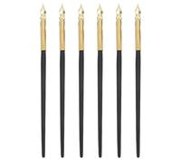 LOLIPPYY 6 piezas Plumillas de Caligrafía de Inmersión con Punta Dorada Bolígrafos Ergonómicos para Dibujo Firma y Pintura para Artistas y Principiantes Caligrafía Inglesa