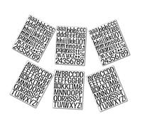 LOLIPPYY 6hojas Pegatinas Alfanuméricas Calcomanía De Pared Letras Negro Decoración Diy Para Habitación De Niño Aula Superficie De Pared