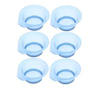 LOLIPPYY 6piezas Bol De Coloración De Cabello Transparente Herramienta De Mezcla Para Tinte Recipientes Reutilizables Para Salón y