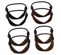 LOLIPPYY 8 piezas Diademas Elásticas para Cabello Postizo Bandas Invisibles para Coleta Accesorios Cómodos y Resistentes para Mujer Tonos Negro y Marrón Diseño y Elegante