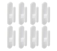 LOLIPPYY 8 piezas Ganchos para Cortinas con Tope de Cordón Adhesivos para Ventanas Soportes para Cuerda de Persianas Resistentes y Prácticos para Hogar y Oficina