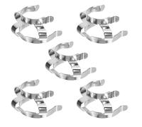 LOLIPPYY Abrazadera para Soporte de Laboratorio Acero Inoxidable Tamaño Estándar 5 Unidades para Matraces Vasos de Precipitados y Cristalería Equipos de Experimentación Química