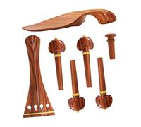 LOLIPPYY Accesorios Para Violín Kit De Mentonera Clavijas y Endpin De Madera De Boj Diseño Elegante y Duradero Para Violines Medianos Fácil Instalación y Alta Fiabilidad