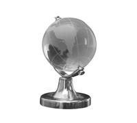 LOLIPPYY Adorno de Escritorio Mini Globo Terráqueo de Cristal Transparente Base Sólida Decoración Geométrica para Bodas y Eventos Obsequio Original Aniversario Modelo Creativo