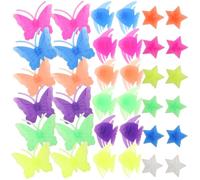 LOLIPPYY Adornos de radios de Bicicleta para, Decoraciones de ABS en Formas de Mariposas, Peces y Estrellas, 1 Juego, compatibles con radios estándar, para Bicicletas Infantiles