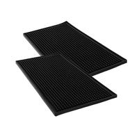 LOLIPPYY Alfombrillas Térmicas Resistentes al Calor para Herramientas de Peluquería, 2 Piezas Negras Antideslizantes, Almohadilla Aislante para Plancha Alisadora y Rizador,