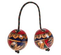 LOLIPPYY Aslatuas de Madera Hechas Mano Bolas Rítmicas de Percusión Africana Instrumento Portátil para Agitación Manual para Fiestas y Actuaciones Grupales