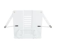 LOLIPPYY Atril Metálico Ajustable para Lectura y Estudio Soporte Portátil y Resistente para Libros para Estudiantes y Uso Doméstico Color Blanco Ligero y Fácil de Transportar