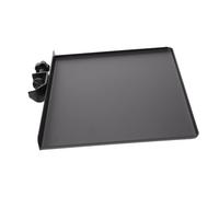 LOLIPPYY Bandeja De Almacenamiento Metálica Negra Grande 23x16,5 Cm Para Soporte De Micrófono y Tarjeta De Sonido, Estante Resistente Para Equipo De Sonido y Transmisiones