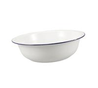 LOLIPPYY Bañera Esmaltada de 34 Cm para Remojo de Pies, Lavabo Vintage Multifuncional para Baño y Lavandería, Palangana Portátil de Esmalte Resistente para Cuidado Personal y Uso