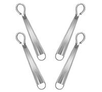 LOLIPPYY Batidor de Huevos Manual de Acero Inoxidable 4 Piezas, Batidora de Mano Pequeña Resistente al Calor Resorte Espiral para Mezclar y Hornear, Utensilio Cocina Portátil para Uso