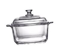 LOLIPPYY Bol de Vidrio Templado Grueso con Tapa Recipiente Transparente para Horno y Microondas Cuenco Multiusos para Almacenamiento y Servicio de Sopa para Hogar Restaurante y Hotel