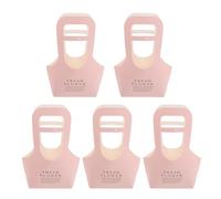 LOLIPPYY Bolsas para Ramos de Flores de Papel Kraft 5 Piezas Tamaño Grande Rosa con Asas para Embalaje de Obsequio Día Madre San Valentín Bodas y Decoración Floral