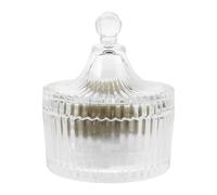 LOLIPPYY Borla Grande de Polvo Corporal y Maquillaje Doble Uso, Aplicador Redondo de Tela con Base de Vidrio, Color Claro y Verde, 1 Unidad con Estuche Decorativo para Belleza y Fijación