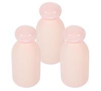 LOLIPPYY Botellas de Loción de Viaje 3 Unidades 100 Ml Envases Rellenable para Champú y Gel de Baño Botella Dispensadora Tapa Abatible Rosa Frascos Pequeños para Artículos de Aseo