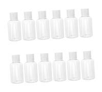 LOLIPPYY Botellas de Plástico Vacías con Tapa 50ml, Paquete de 12 Unidades, Dispensador para Gel y Champú, Material Plástico Flexible Adecuado para Viaje Color Aleatorio