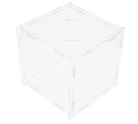 LOLIPPYY Caja Acrílica Transparente Desmontable 20X20X20 CM para Sorteos y Rifas Contenedor de Lotería Cuadrado Ecológico Resistente para Reuniones y Actividades de Oficina