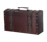 LOLIPPYY Caja de Madera para Vino Tinto Caja de Madera Vintage de Doble Estuche Decorativo para Guardar Vino para Navidad Cumpleaños y Inauguraciones de Casas