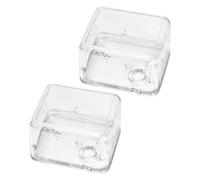 LOLIPPYY Caja Enrolladora Transparente para Caja de Música, Soporte de Plástico Resistente para Bricolaje y Reparación, Organizador de Piezas, 2 Unidades, Uso Doméstico y Manualidades