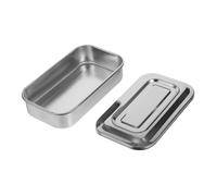 LOLIPPYY Caja Esterilizadora con Tapa Plata de Acero Inoxidable de 8 Pulgadas Sólida y Fácil de Limpiar para Procedimientos Quirúrgicos y Almacenamiento de Herramientas