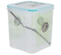 LOLIPPYY Caja Incubadora para Reptiles y Arañas Transparente, Recinto Portátil Ventilación para Cría de Pequeños Insectos y Reptiles, Terrario Compacto Adecuado para Alimentación y Hábitat