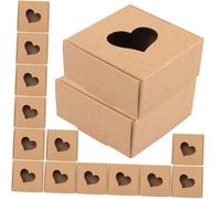 LOLIPPYY Cajas De Papel Kraft Cuadradas Para Embalaje De Jabón, 40 Unidades, Caja Vintage Resistente, Tamaño 65x65x30 Mm, Para Regalos y Manualidades En Fiestas y Navidad