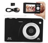 LOLIPPYY Cámara Digital Retro con Zoom y Estabilizador Cámara Compacta Point-and-Shoot para Viajes y Fotografía Juvenil Conectividad WiFi Color Negro