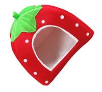 LOLIPPYY Casa Cama para Conejos Grandes y Pequeños Invierno Cálido y Plegable Refugio Suave para Hámsters Cobayas Ardillas y Conejillos Cama Cómoda y Resistente Roja