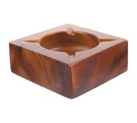 LOLIPPYY Cenicero de Sobremesa de Madera Grande Vintage para Decoración del Hogar, Ranura para Cigarrillos, Diseño Portátil y Práctico para Oficina y Sala de Estar, Accesorio Ligero y