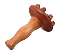 LOLIPPYY Cepillo de Masaje Corporal de Madera 12 Dientes, Masajeador Manual para Vientre y Cuerpo, Herramienta Terapéutica Portátil para Estimular Meridianos y Mejorar Circulación, Adecuado