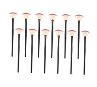 LOLIPPYY Cepillo Facial Para Mascarilla Forma De Abanico 12 Piezas Tamaño Pequeño Negro Herramienta De Maquillaje Para Cuidado Piel y Aplicación De Mascarillas